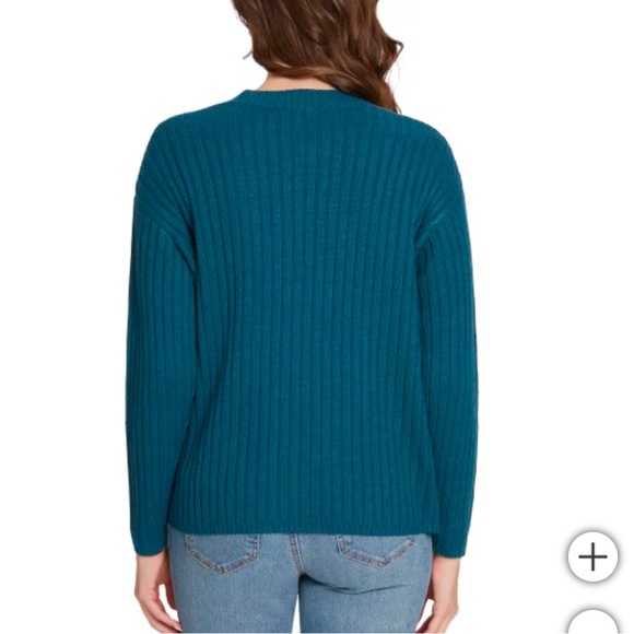 NWT Jessica Simpson Ladies' Ribbed Sweater in Teal - Picture 2 of 7